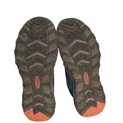 KEEN Big Kids Terradora Waterproof Mid Hiking Boots US 5 Aqua / Coral - Picture 5 of 8