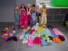 BARBIE SIZE FASHION DOLLS PLUS EXTRA CLOTHES WITH SHOES HATS & BAGS BUNDLE