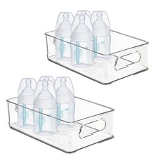 2PCS Baby Bottle Organizer Storage Box For Kitchen Cabinet Fridge Countertop