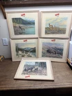 Vintage Collection of 5 Great Falls Select Beer  Les Peters Cardboard Signs