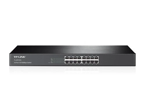 TP-Link TL-SF1016 16-Port 10/100Mbps Rackmount Network Switch, Unmanaged