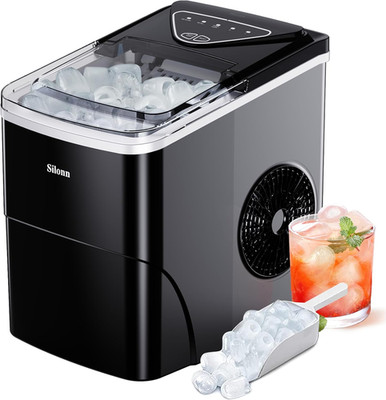 Countertop Ice Maker, Auto-Cleaning Portable Ice Machine with Ice Scoop and Bask