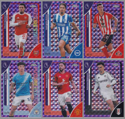 Topps Premier League Chrome 2026 Purple Geometric /75 Refractor