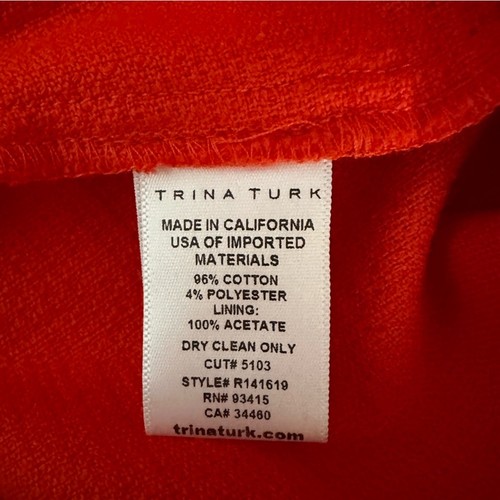 TRINA TURK Fringe Corbin Shorts Women’s size 4 “poppy” Orange / red color - Picture 7 of 12