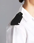 New Black Police Security Button On Shirt Epaulettes Epaulette Collar Numbers