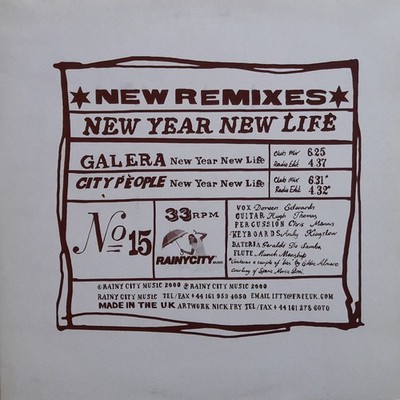 Galera - New Year New Life New Remixes - Used Vinyl Record 12 - F1177z