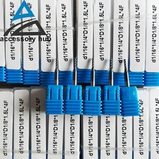 5PC 4Flute 1/16" x 1/8" x 1/4" x 1-1/2" End Mills Carbide TiALN -USA