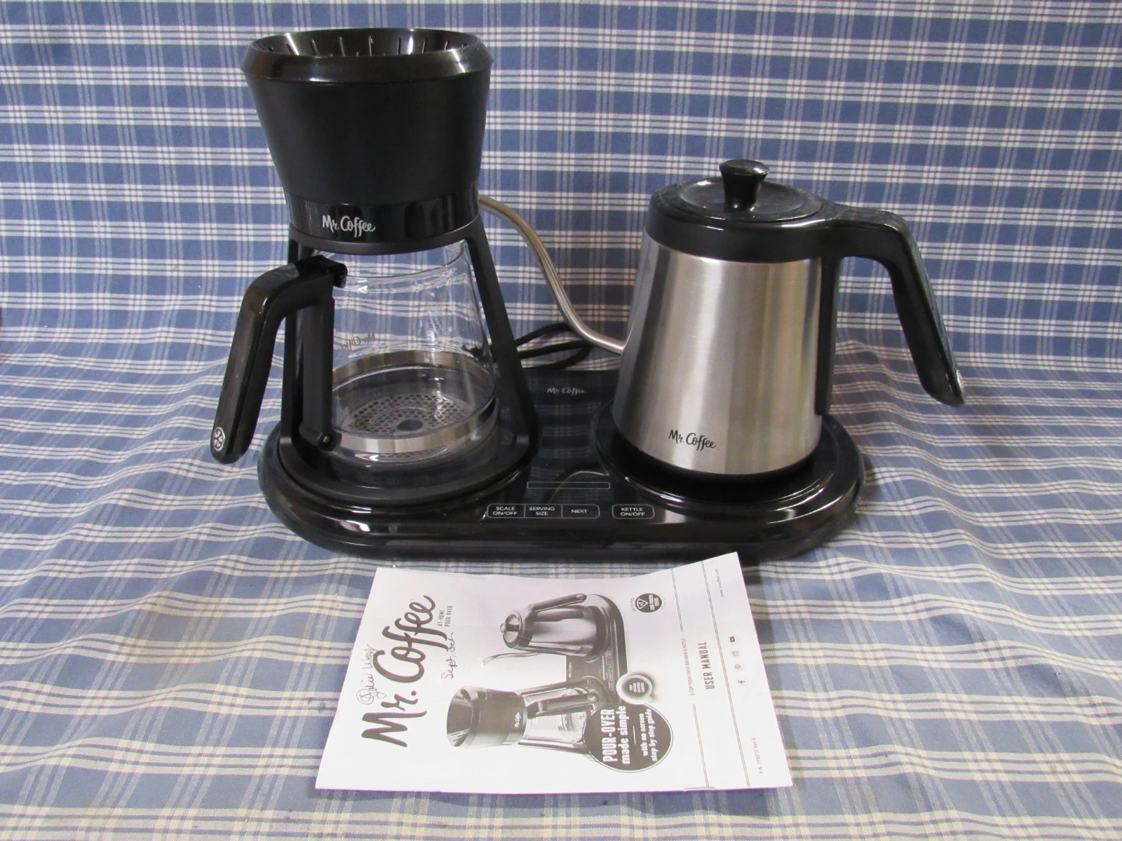 Mr. Coffee 6 Cup Pour Over Brewer, Kettle (Please Read Parts Only) FREE SHIPPING