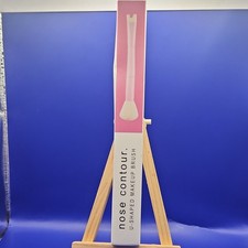Double-Ended U-Shaped Nose Contour Brush Pink White Makeup Tool for Contouring