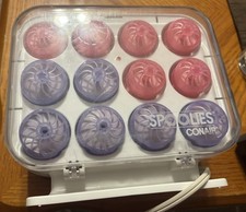 Vintage Conair Spoolies Heated Hair roller Set Of 24. 1990