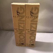 Beauty by Earth Self Tanner Mousse Tanning Foam 7.5 Oz Extra Dark Exp 1/29 2 PK