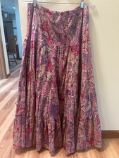 Womens Maxi Skirt Size 6 Lauren Ralph Lauren Paisley Lagenlook Cottagecore