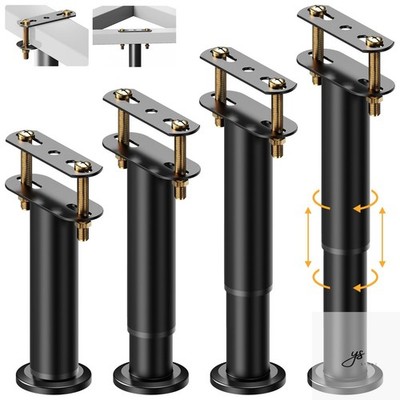 7.08-13 Inch Bed Frame Legs, 4Pcs Adjustable Bed Support Legs, Metal Bed Frame