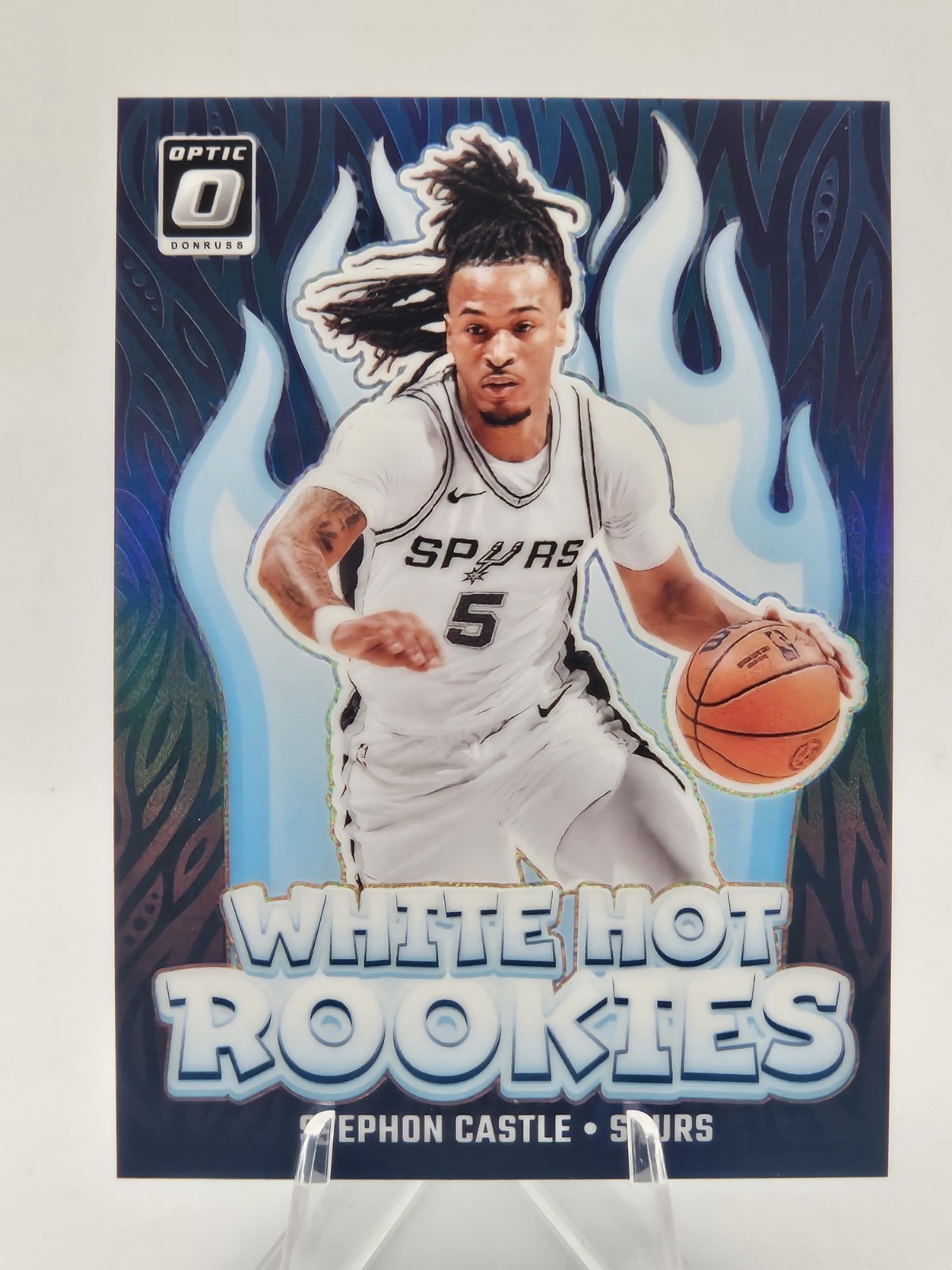 2024-25 Donruss Optic #6 Stephon Castle White Hot Rookies Purple Spurs