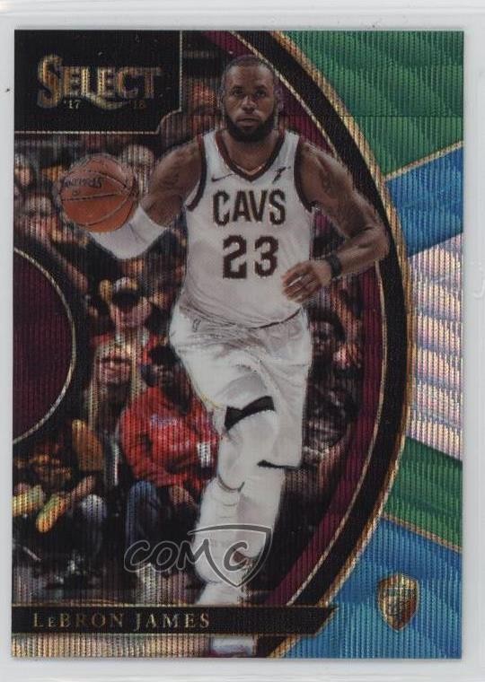 2017-18 Panini Select Concourse Tri-Color Prizm LeBron James #18 d4v