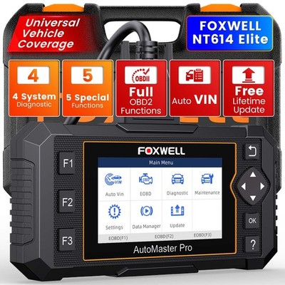 FOXWELL NT614 Elite OBD2 Diagnostic Scanner Engine ABS SRS TCM Code Reader Oil