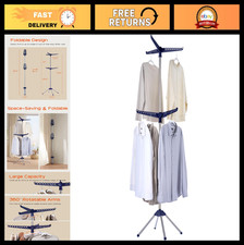 Foldable 2-Tier Clothes Drying Rack, 74.8" Indoor Laundry Rack, Space-Saving, St