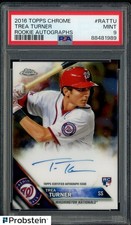2016 Topps Chrome Trea Turner Nationals RC Rookie AUTO PSA 9 MINT