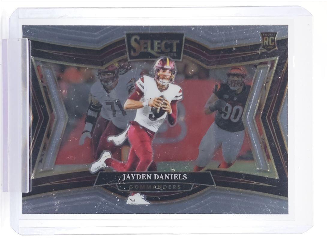 JAYDEN DANIELS 2024 SELECT FIELD LEVEL ROOKIE BASE COMMANDERS RC Q4832