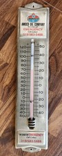 VTG 1950s Amoco Oil Co Emergency Metal Advertising Thermometer USA works Shop