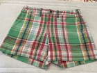 Polo Ralph Lauren Preppy Green Pink Plaid Shorts Linen Blend Sz 2  MSRP $128! — photo 1