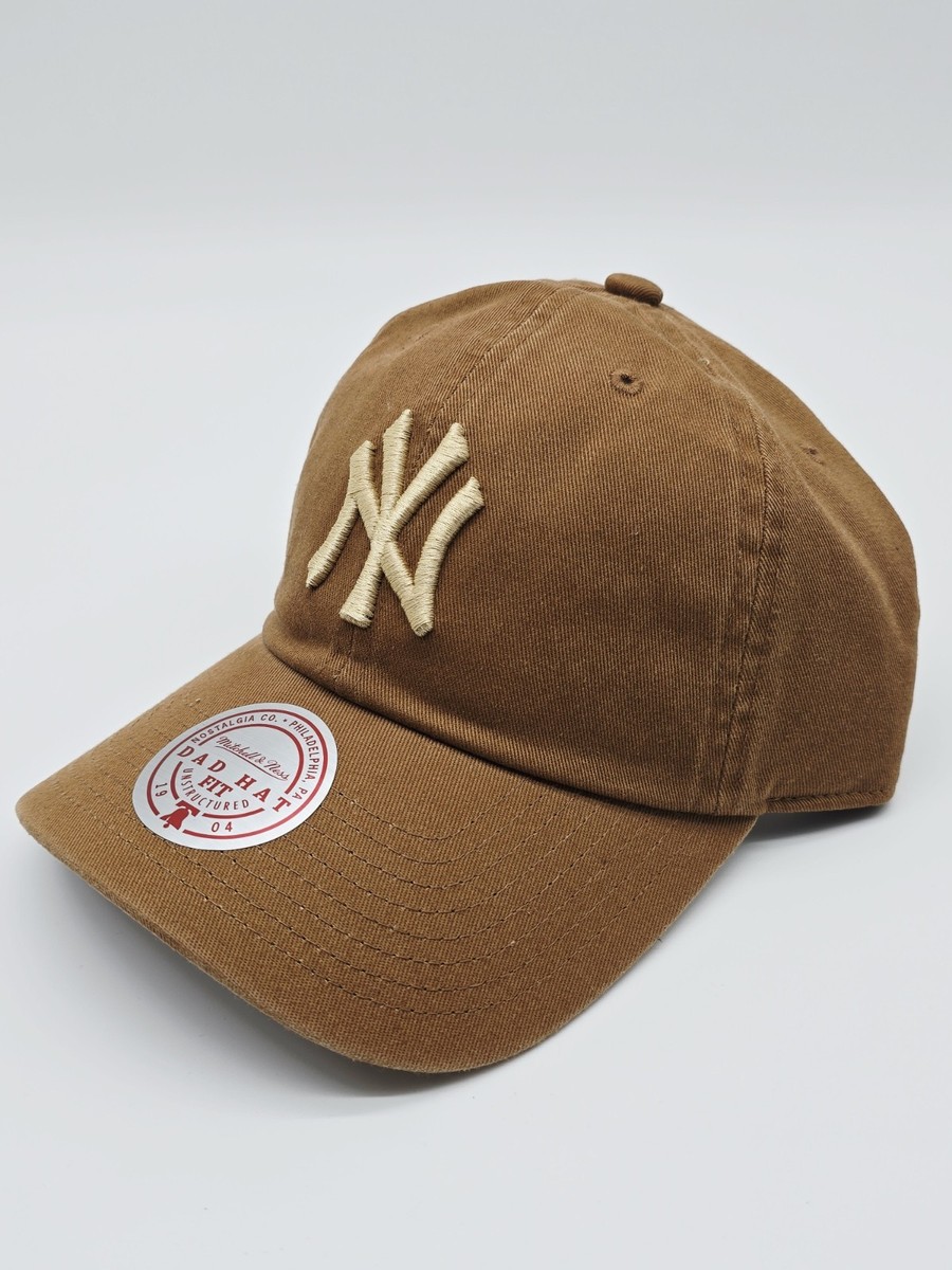 New York Yankees Mitchell & Ness Dad Hat Fit Brown Adjustable