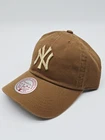 New York Yankees Mitchell & Ness Dad Hat Fit Brown Adjustable Strapback Hat Cap
