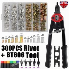 300PCS Mixed Rivnuts M3-M12 Blind Rivet Nuts Kit Threaded Nuts Anti-oxidation UK