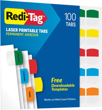 Laser Printable Tabs, Permanent Index Tabs, Customizable Adhesive Labels, Assort