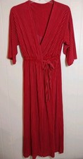 Vintage 70's Long Robe Women's Red Tie No Size Tag S/M Boho
