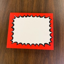 Red Starburst RETAIL STORE SALE Price Signs Price Cards- 7"wx5.5"H- 106 pcs