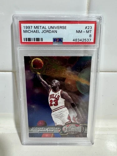1997 METAL UNIVERSE #23 MICHAEL JORDAN PSA 8
