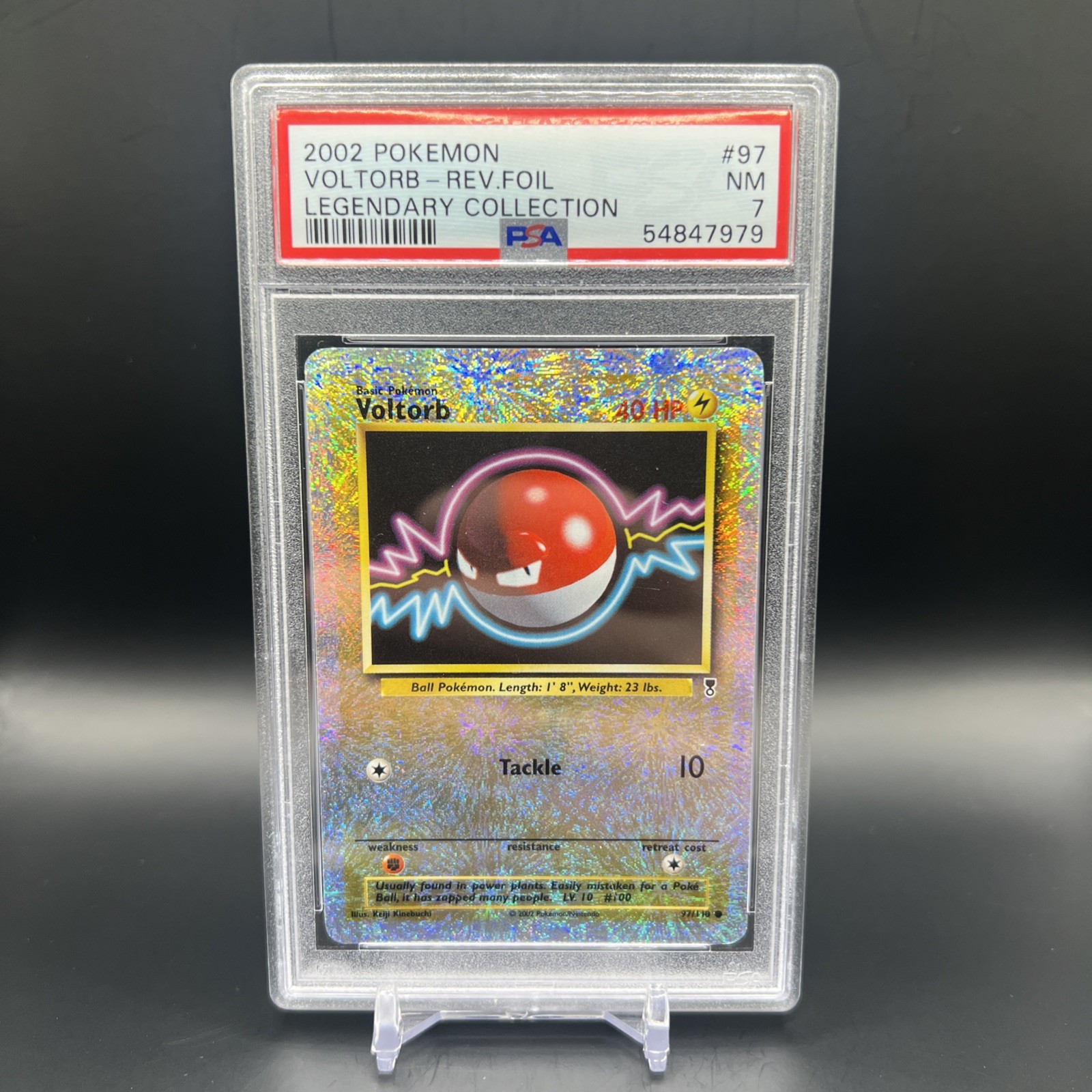 PSA 8 NM-MINT Pokemon 2002 Voltorb 97/110 Legendary Collection Reverse Holo