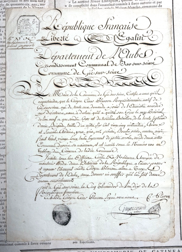1802 Lot 3 Documents Passeport Déserteur Amnistie Naissance Gyé-sur-Seine Aube - Afbeelding 1 van 18