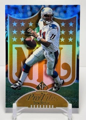 1997 SP Authentic ProFiles - Drew Bledsoe Holo NFL Shield #P9 PATRIOTS