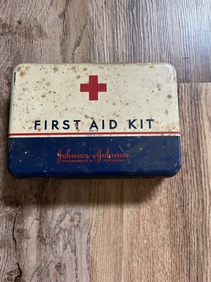 1930/ 40s Johnson & Johnson First Aid Kit No. 16 With Contents