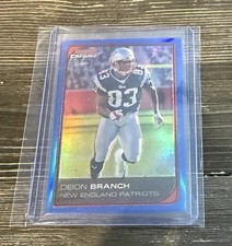 2006 Bowman Chrome Deion Branch #213 Blue Refractor /150