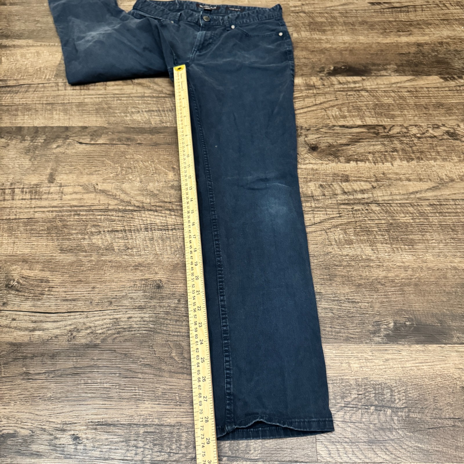 MICHAEL KORS NAVY BLUE 30X32 TAILORED FIT CLOTH TWILL STRETCH JEANS MEN'S thumbnail 6