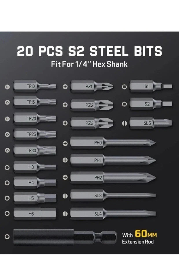 Fanttik S2 Pro Electric Screwdriver, Cordless Screwdriver Set - Image 3 of 4