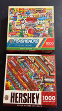 Two Master Pieces 1000 Piece Jigsaw Puzzles COMPLETE w/Posters Toys  Candy