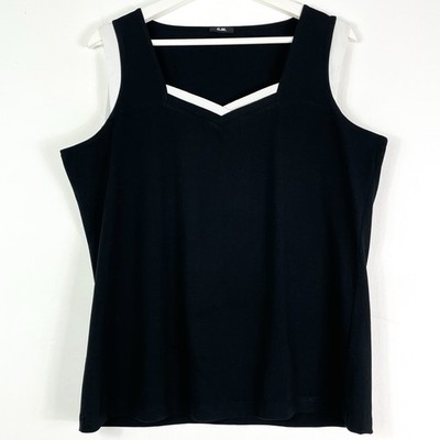 Gerry Weber Top ärmelloses Oberteil Gr.44 Damen Schwarz Weiß Damenshirt Elegant