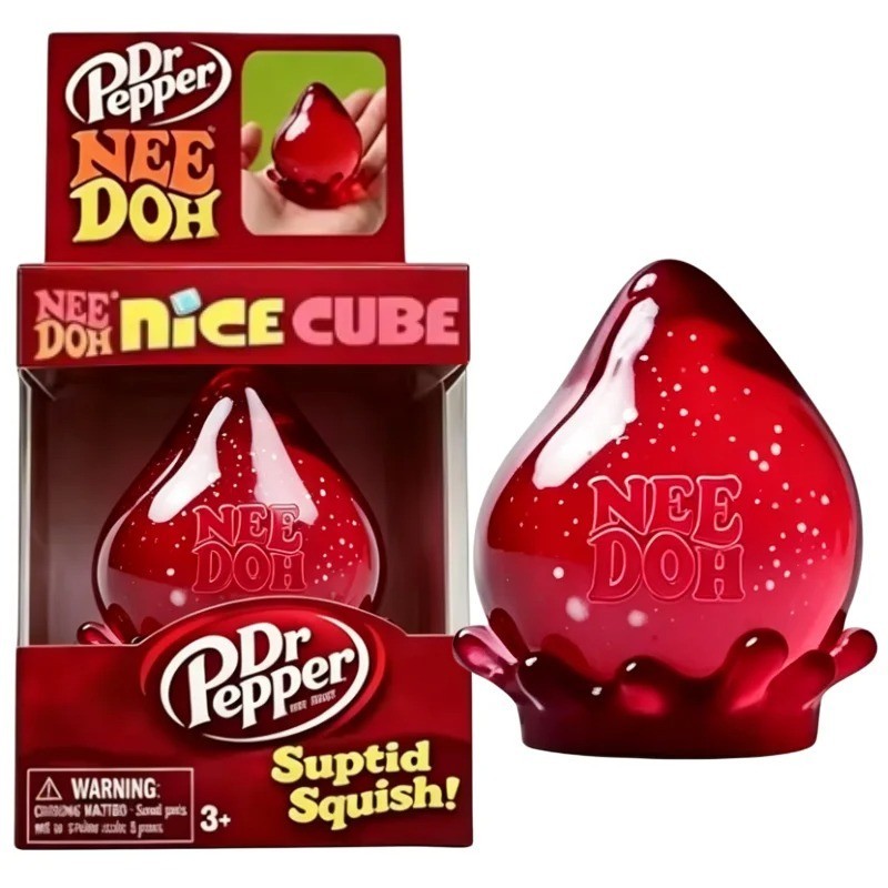 Squishy Cube Fidget Toy Marbled Water Drop Sensory Squeeze Stress Relief Gift