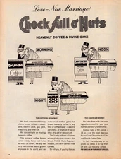 1968 Chock Full O' Nuts Coffee Print Ad Love Now Marriage Newly Weds Comic Strip