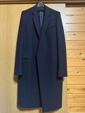 Celine Phoebe Philo Wool Crombie Chester Coat Size 40 Made in Italy Midnight