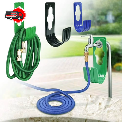 #ad 1pc Wall Mount Hose Holder Rack Garden Tap Water Pipe Reel amp; Hook System $6.99
