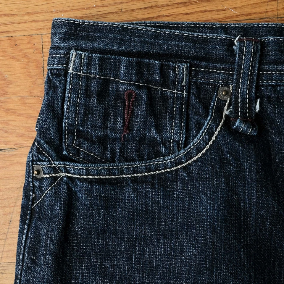 Y2K Artful Dodger Embroidered Jeans Mens 32 Baggy Skate Streetwear Jesse Pinkman - Image 3 of 4