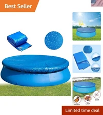 6 Ft Round Solar Pool Cover - Durable Dustproof Protector with Drawstring Design
