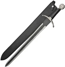 Pakistan Medieval Knight Crusader 33.5" Black Handle Short Sword - 901099