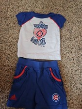 Girls Chicago Cubs Shorts Set Sz 12mo.  bxB 