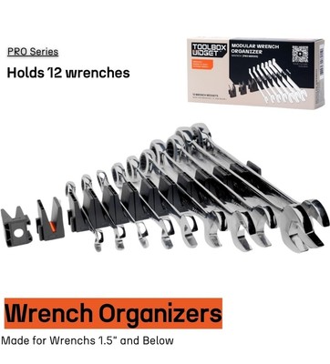 ToolBox Wrench Organizer Pro 4.0   Magnetic 12-Holder Storage, 1 Pack